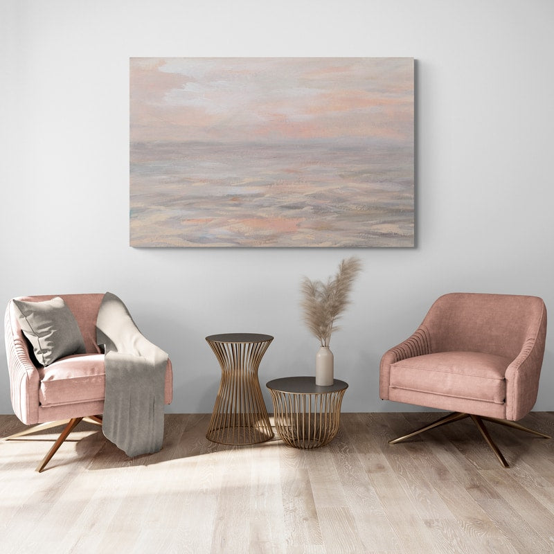 Sunrise Waters by Danhui Nai wall art in a living room