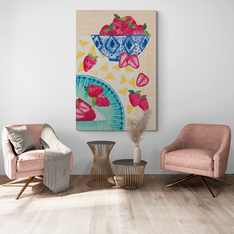 Tablescape Dessert by Courtney Prahl wall art in a living room