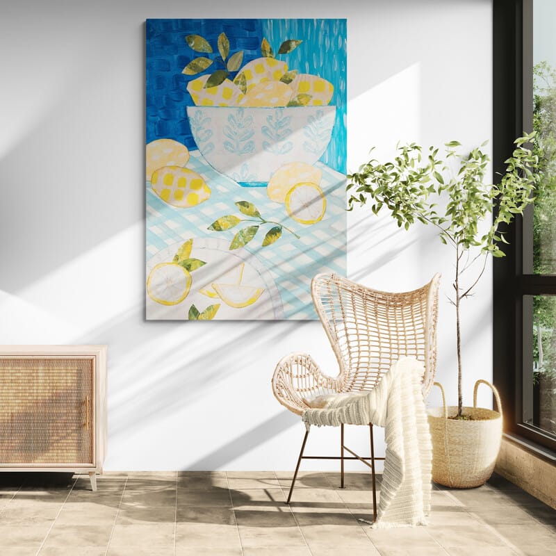 Tablescape Lemons by Courtney Prahl wall art from Glam Wall Art