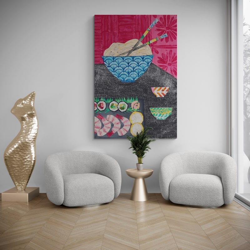 Tablescape Sushi by Courtney Prahl wall art from Glam Wall Art