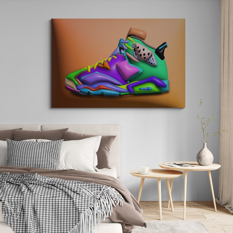 Takun Jordan 2024 by Technodrome1 wall art in a bedroom