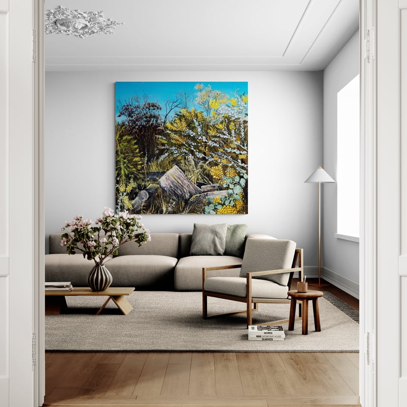 Tempus Vernum V2 by Marina Strijakova wall art in a living room