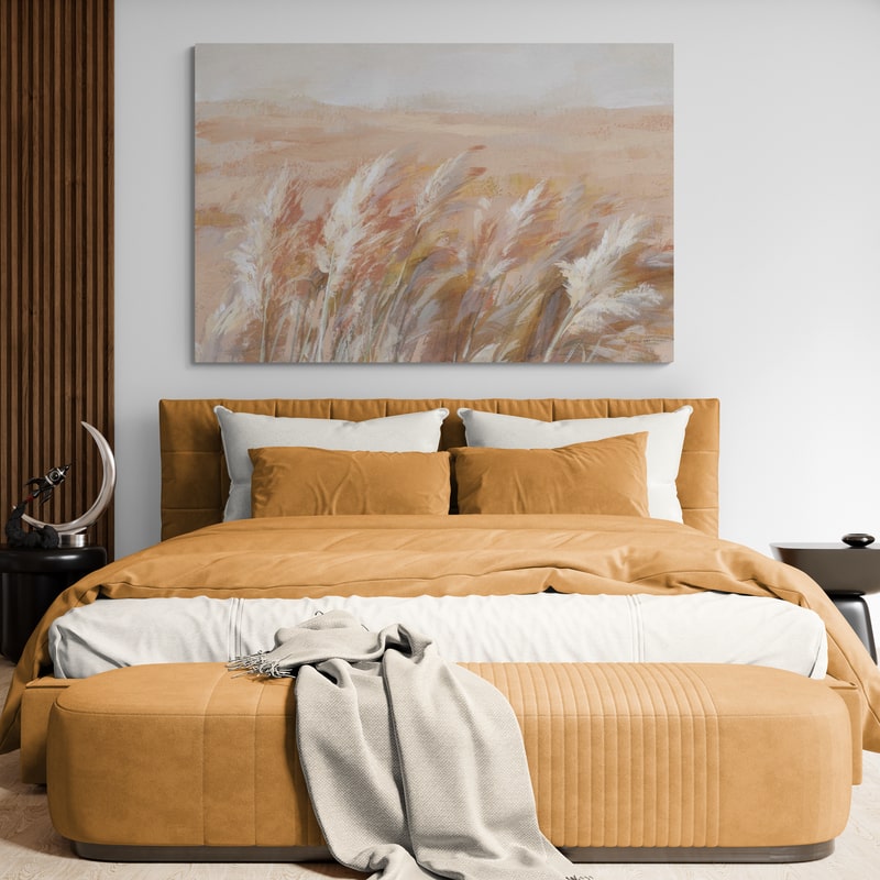 Terracotta Prairie Grasses by Danhui Nai wall art from Glam Wall Art