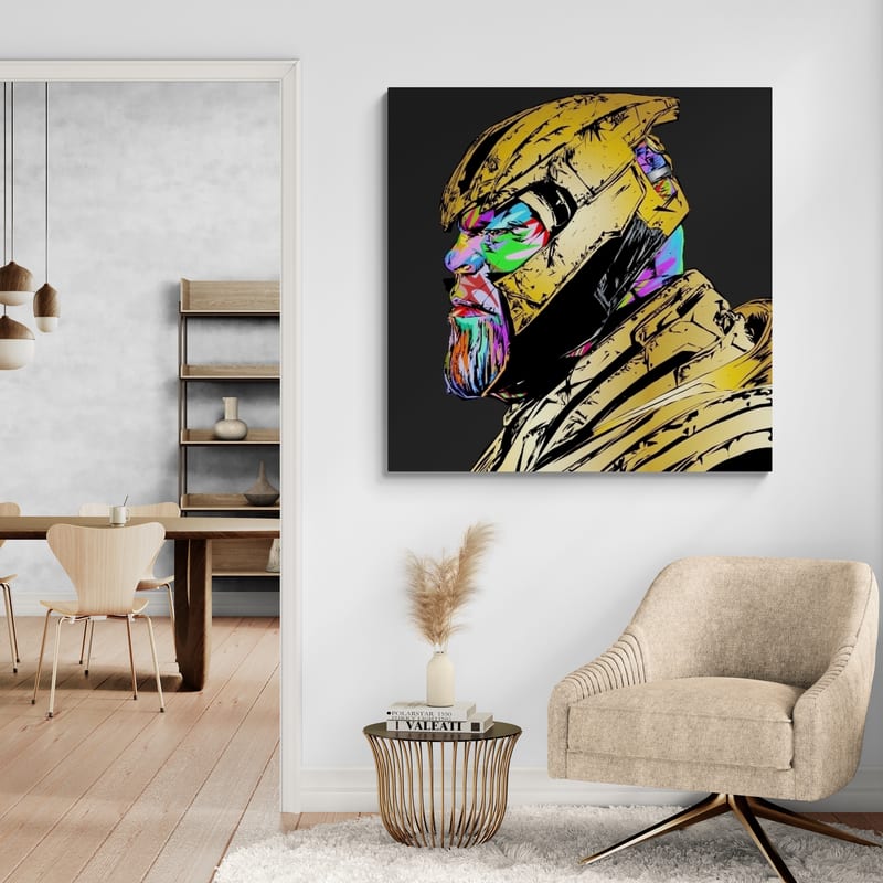 Thanos 2019 by Technodrome1 wall art in a living room