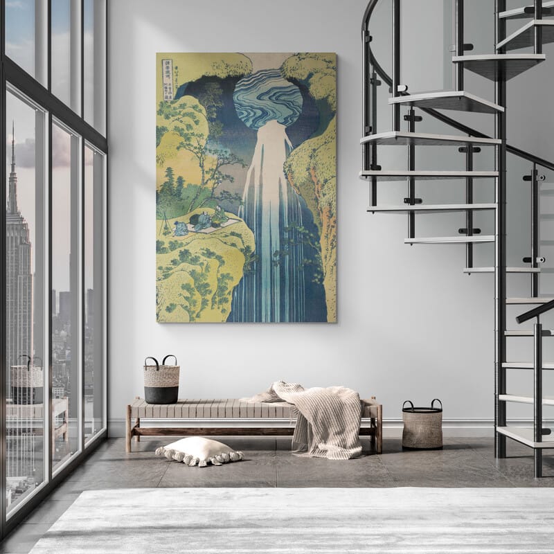 The Amida Waterfall On The Kiso Road by Katsushika Hokusai wall art from Glam Wall Art