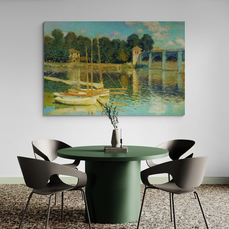The Argenteuil Bridge by Claude Monet wall art from Glam Wall Art