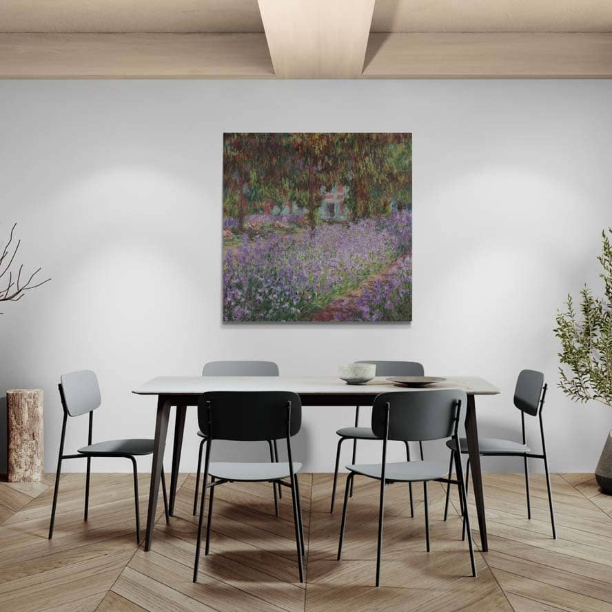 The Artists Garden At Giverny by Claude Monet wall art from Glam Wall Art