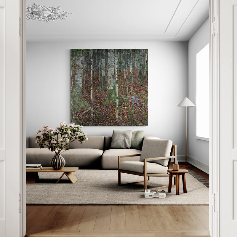 The Birch Wood by Gustav Klimt wall art from Glam Wall Art