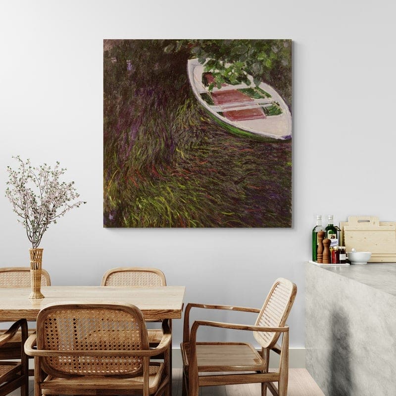 The Blue Row Boat 1887 by Claude Monet wall art from Glam Wall Art