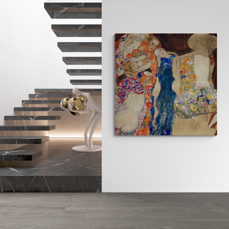 The Bride by Gustav Klimt wall art from Glam Wall Art