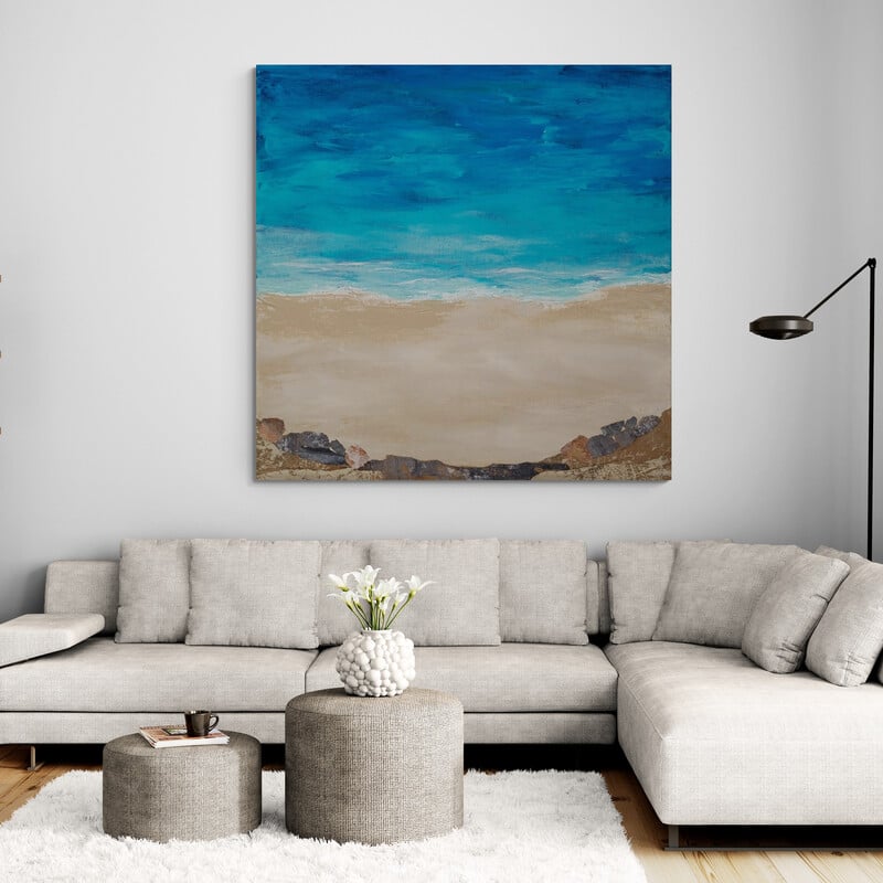 The Cove by Courtney Prahl wall art in a living room