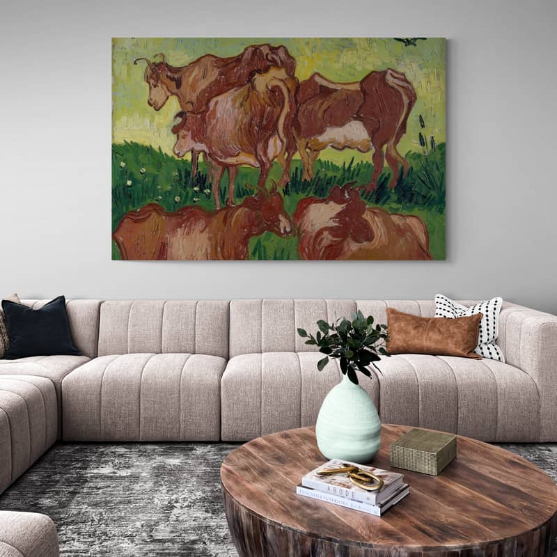 The Cows 1890 by Vincent Van Gogh wall art from Glam Wall Art