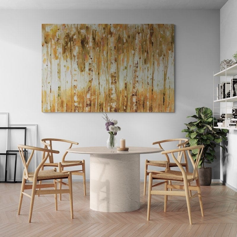 The Forest I Fall by Lisa Audit wall art in a living room