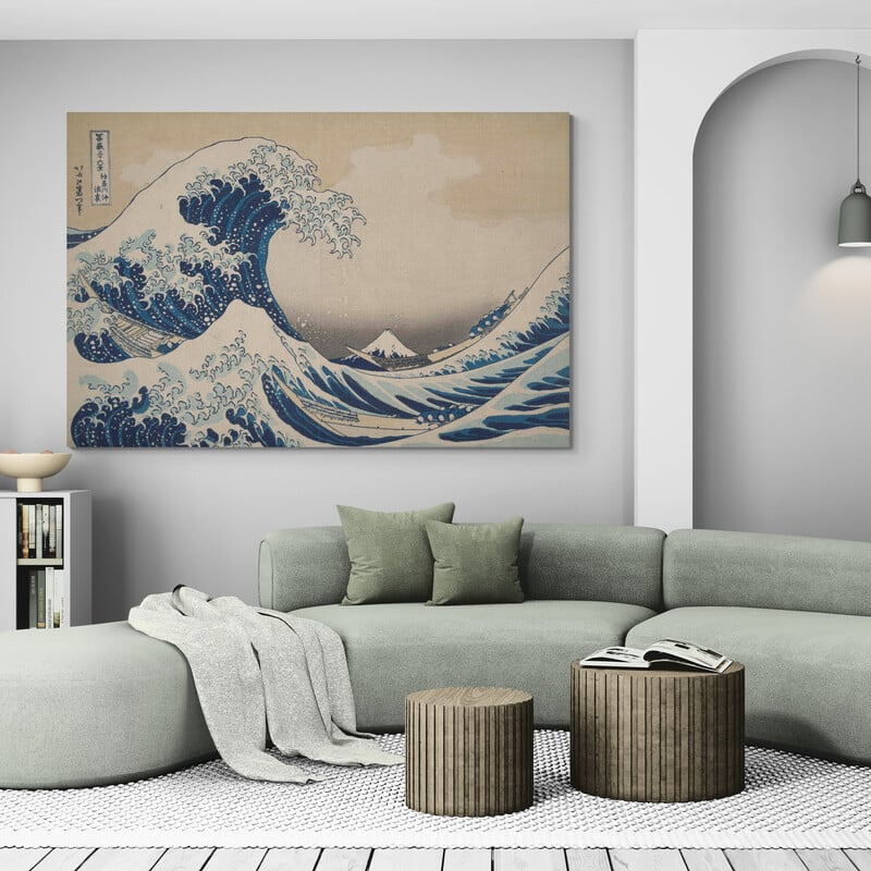 The Great Wave Off Kanagawa by Katsushika Hokusai wall art from Glam Wall Art