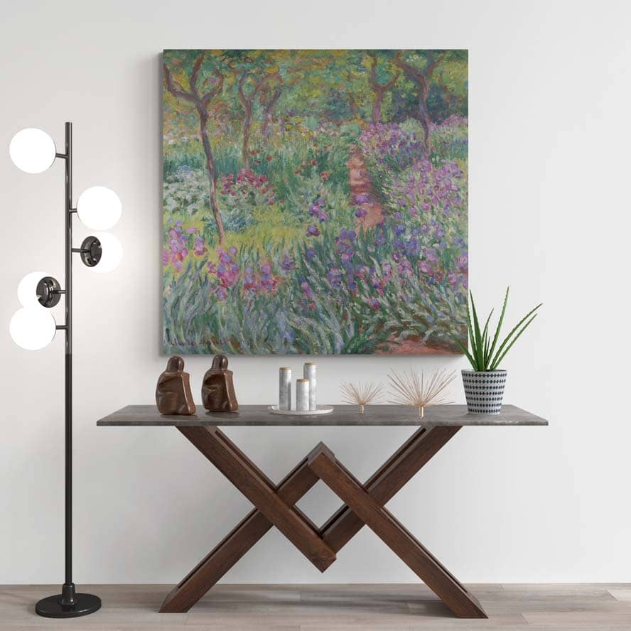 The Iris Garden At Giverny by Claude Monet wall art from Glam Wall Art
