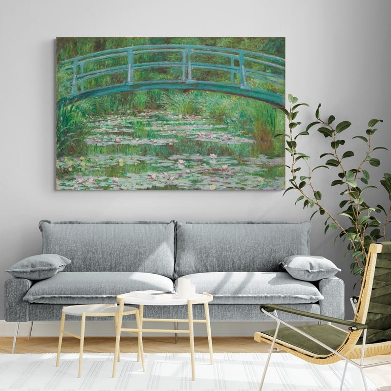 The Japanese Footbridge by Claude Monet wall art from Glam Wall Art