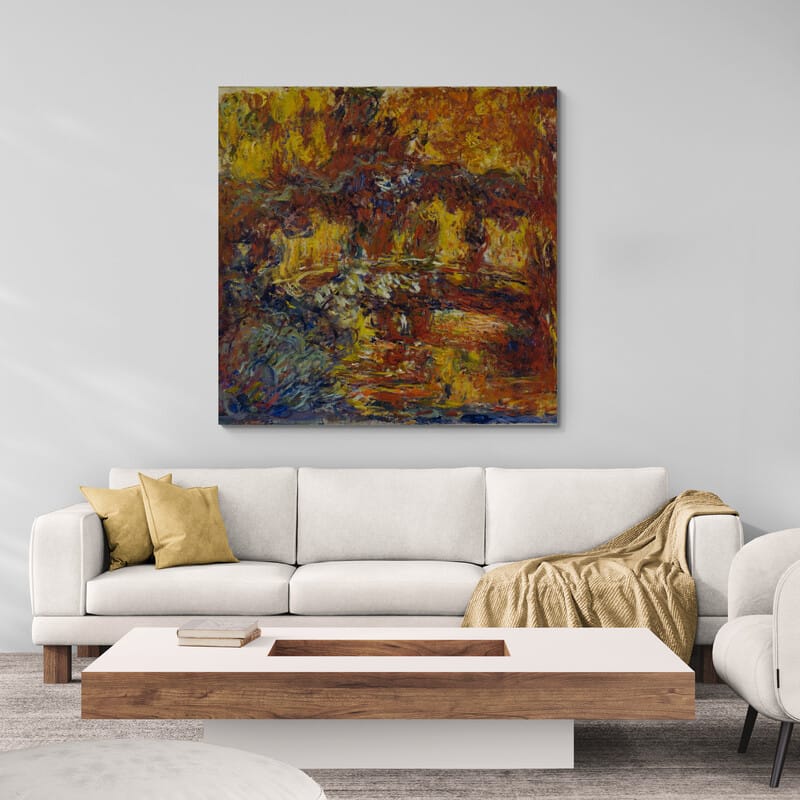 The Japanese Footbridge 1920-1922 by Claude Monet wall art from Glam Wall Art