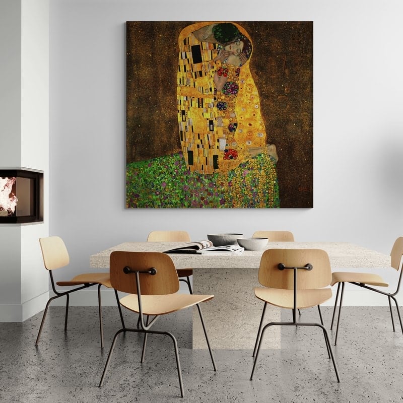The Kiss by Gustav Klimt wall art from Glam Wall Art