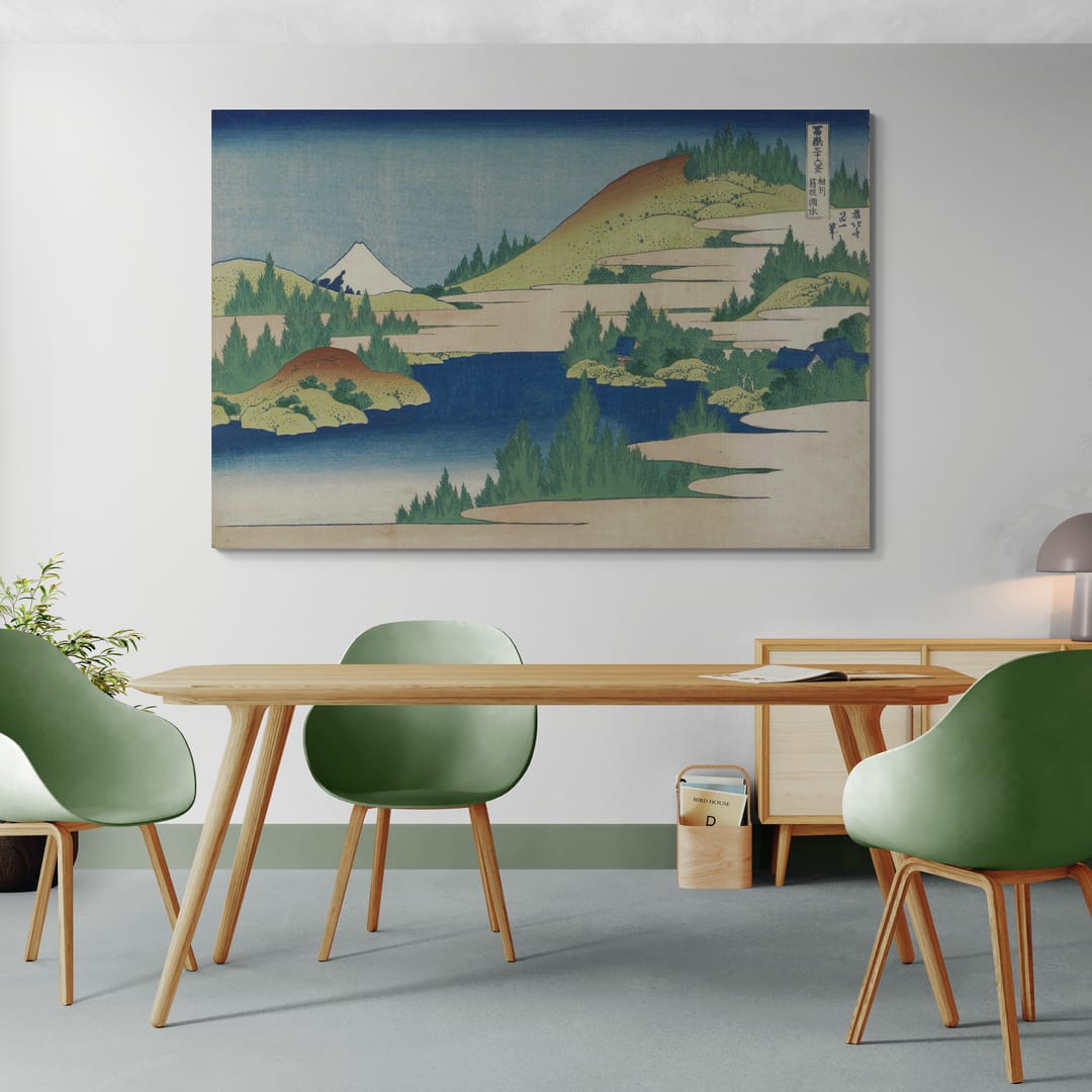 The Lake at Hakone in Sagami Province by Katsushika Hokusai wall art from Glam Wall Art