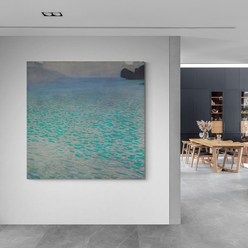 The Lake Attersee by Gustav Klimt wall art from Glam Wall Art