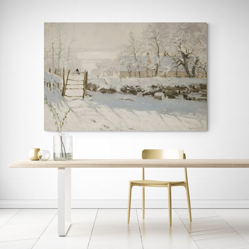 The Magpie 1869 by Claude Monet wall art from Glam Wall Art