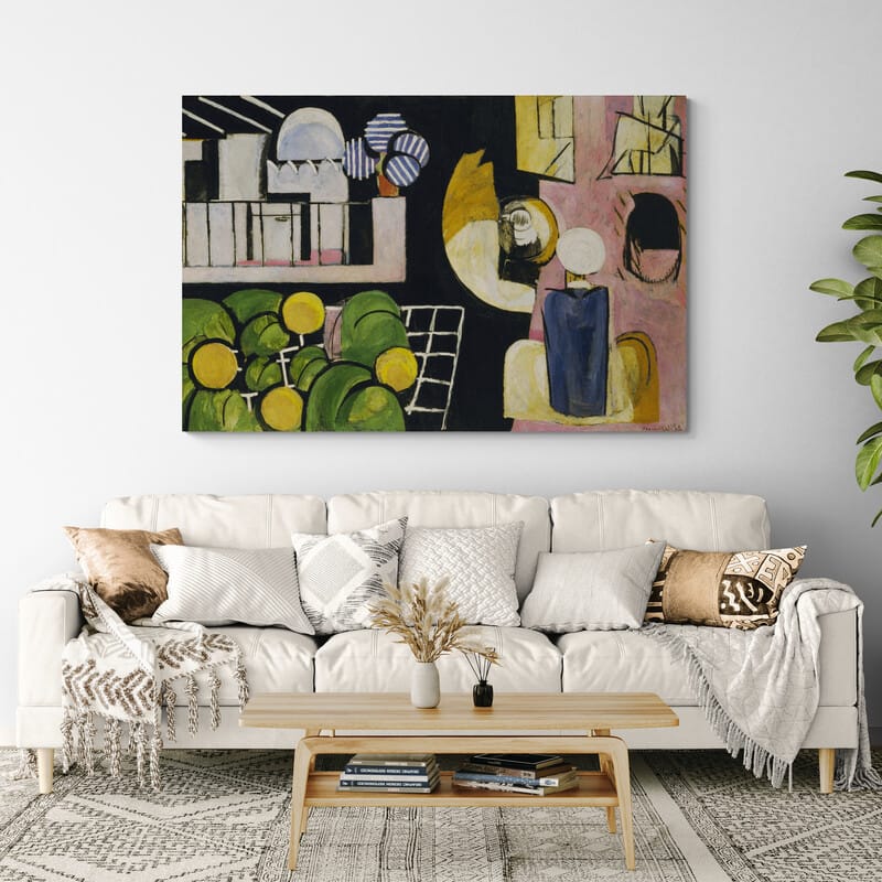 The Moroccans by Henri Matisse wall art in a living room