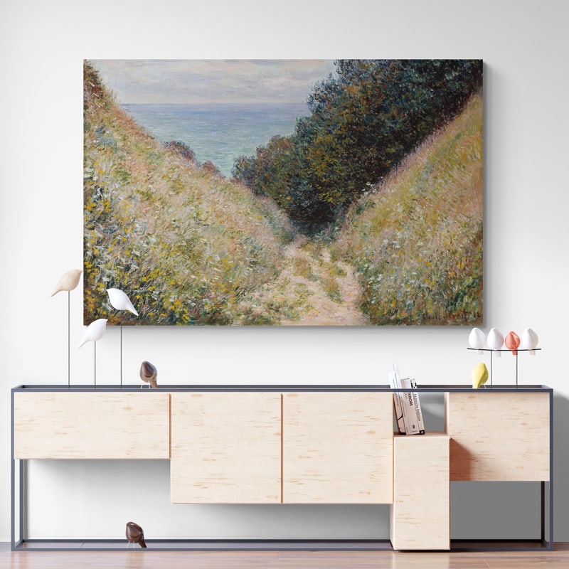 The Path at La Cavee, Pourville 1882 by Claude Monet wall art from Glam Wall Art