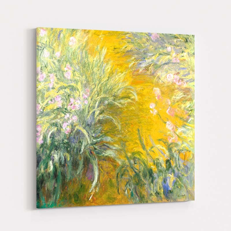 The Path Through The Irises by Claude Monet wall art