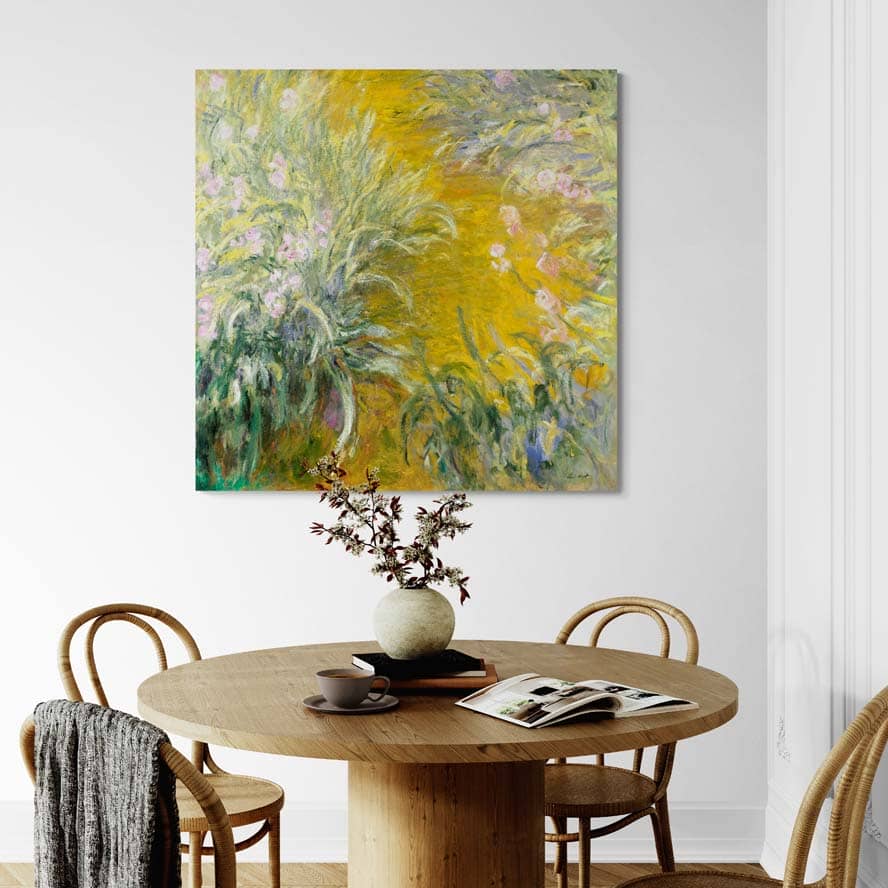 The Path Through The Irises by Claude Monet wall art from Glam Wall Art