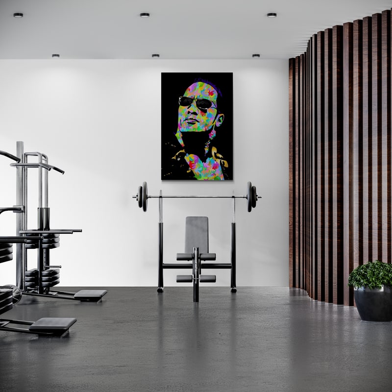 The Rock 2024 by Technodrome1 wall art in a living room