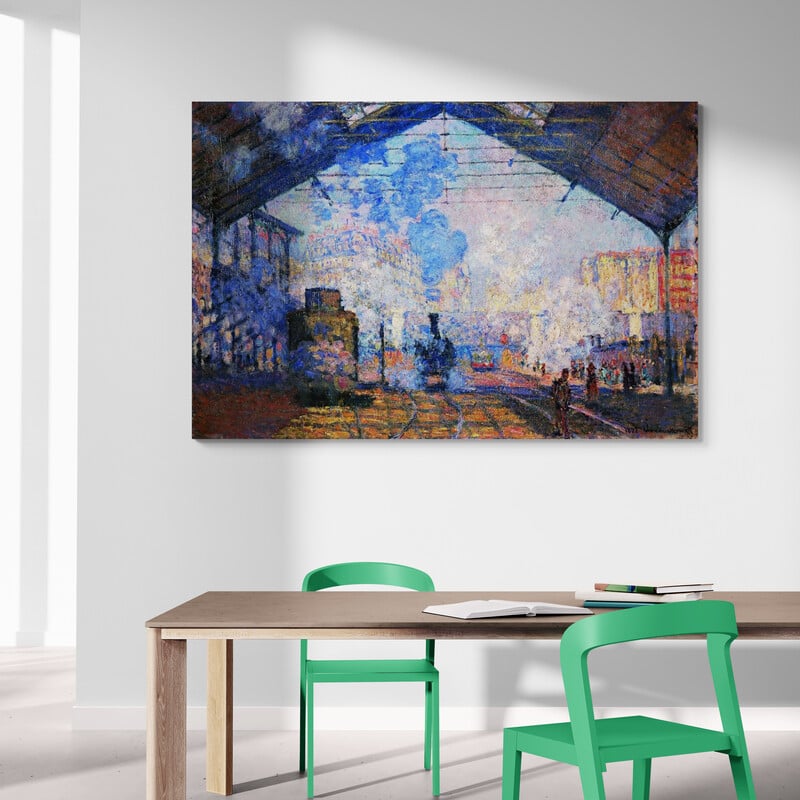 The Saint-Lazare Station 1877 by Claude Monet wall art from Glam Wall Art