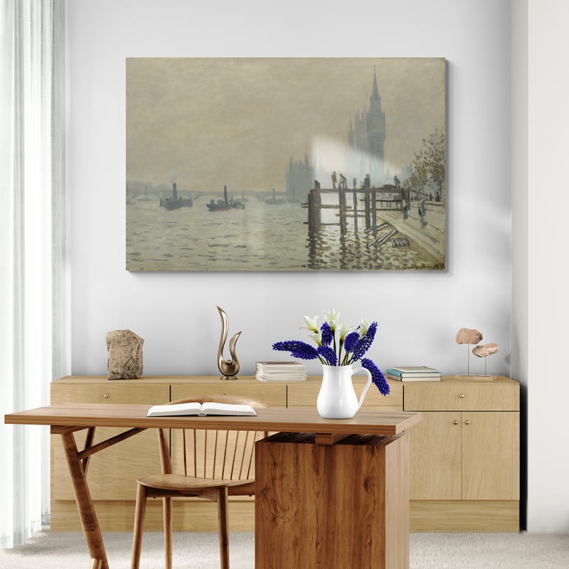 The Thames at Westminster 1871 by Claude Monet wall art from Glam Wall Art