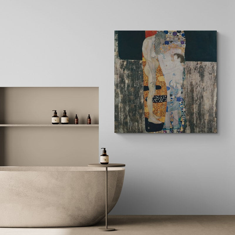 The Three Ages of Woman by Gustav Klimt wall art from Glam Wall Art