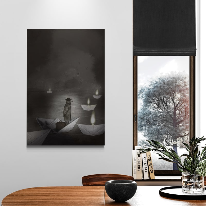 The Traveler - Distant Shores by Lisha Sun wall art from Glam Wall Art