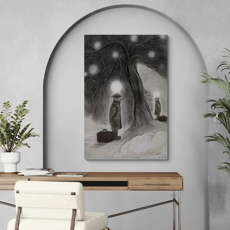 The Traveler - Dream by Lisha Sun wall art in a office