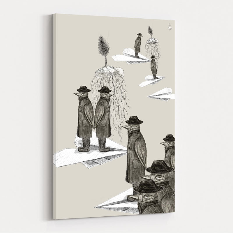 The Traveler - Paper Airplane by Lisha Sun wall art
