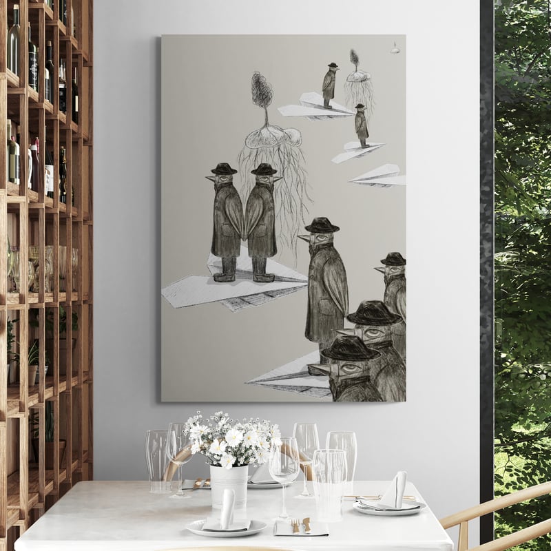 The Traveler - Paper Airplane by Lisha Sun wall art from Glam Wall Art