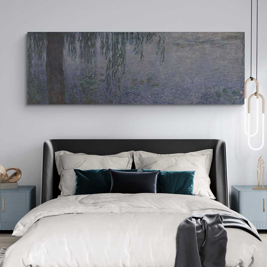 The Water Lilies - Clear Morning with Willows 1914-1926 by Claude Monet wall art from Glam Wall Art