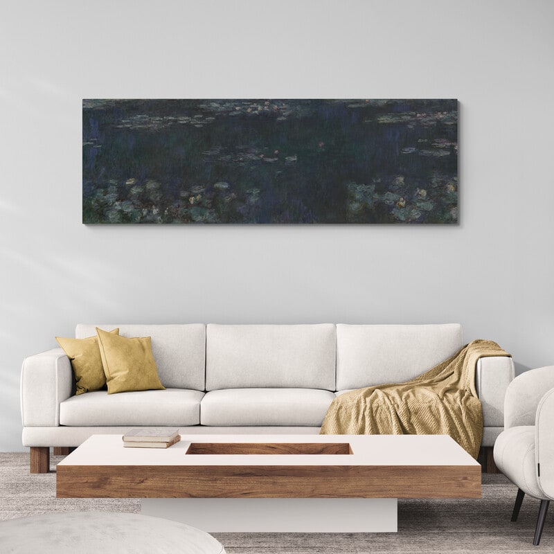 The Water Lilies - Green Reflections 1914-1926 by Claude Monet wall art from Glam Wall Art