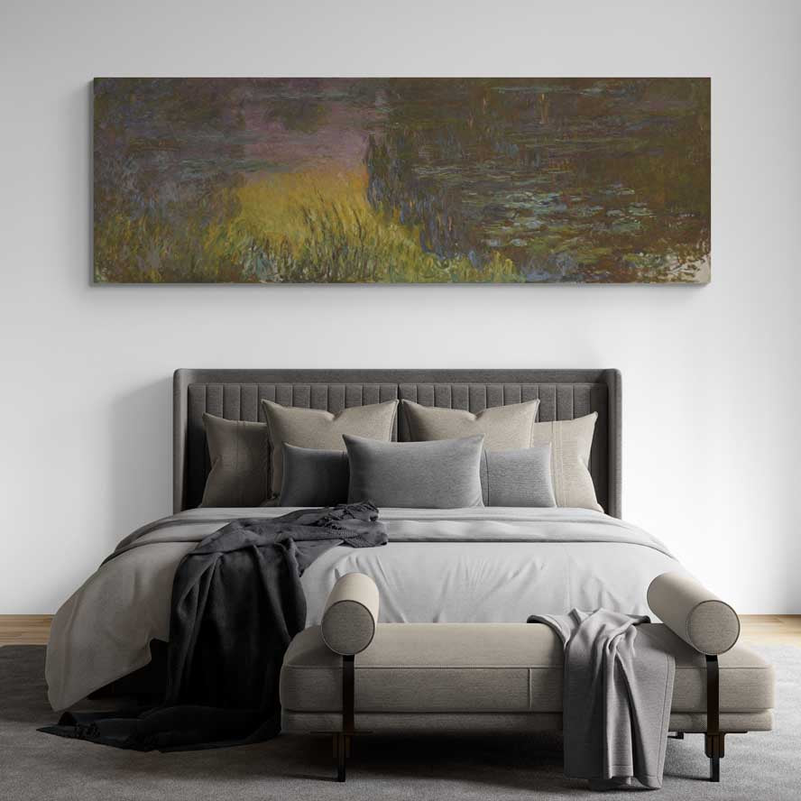 The Water Lilies - Setting Sun 1915-1926 by Claude Monet wall art from Glam Wall Art