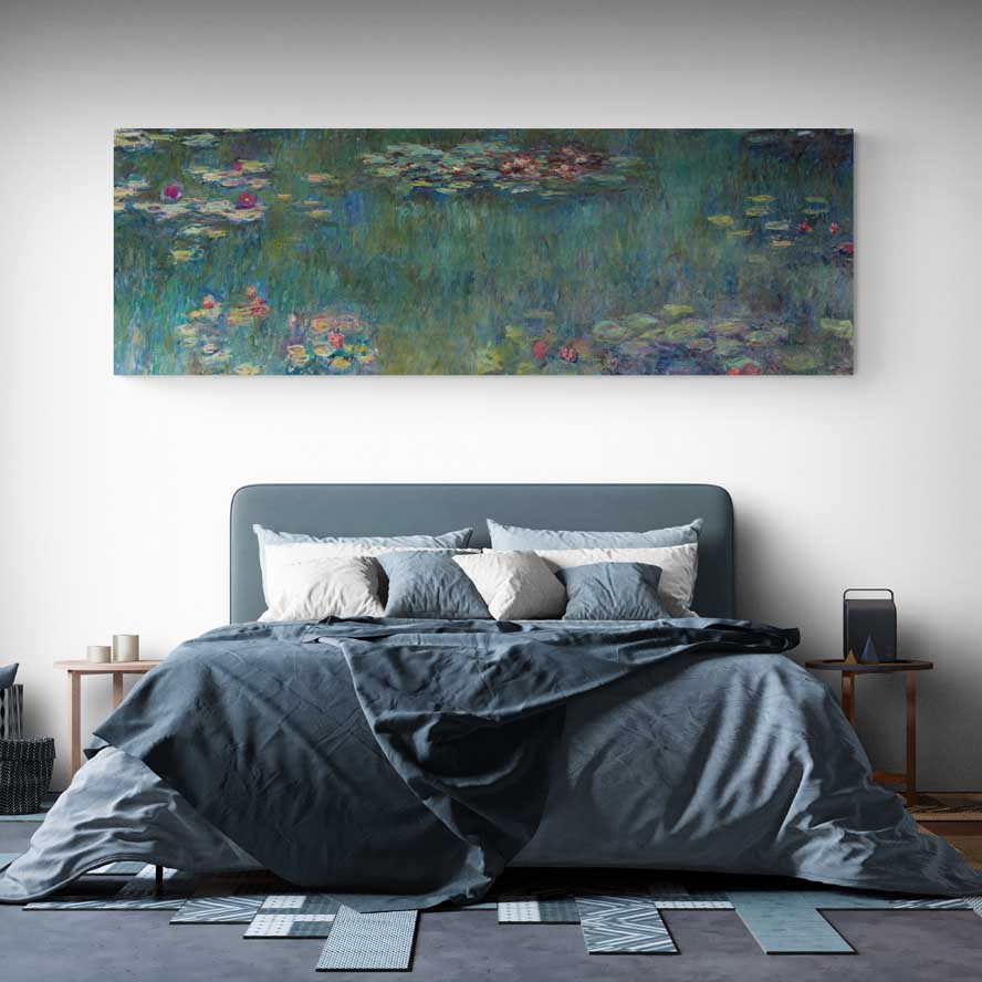 The Water-Lily Pond, Green Reflections 1920-1926 II by Claude Monet wall art from Glam Wall Art