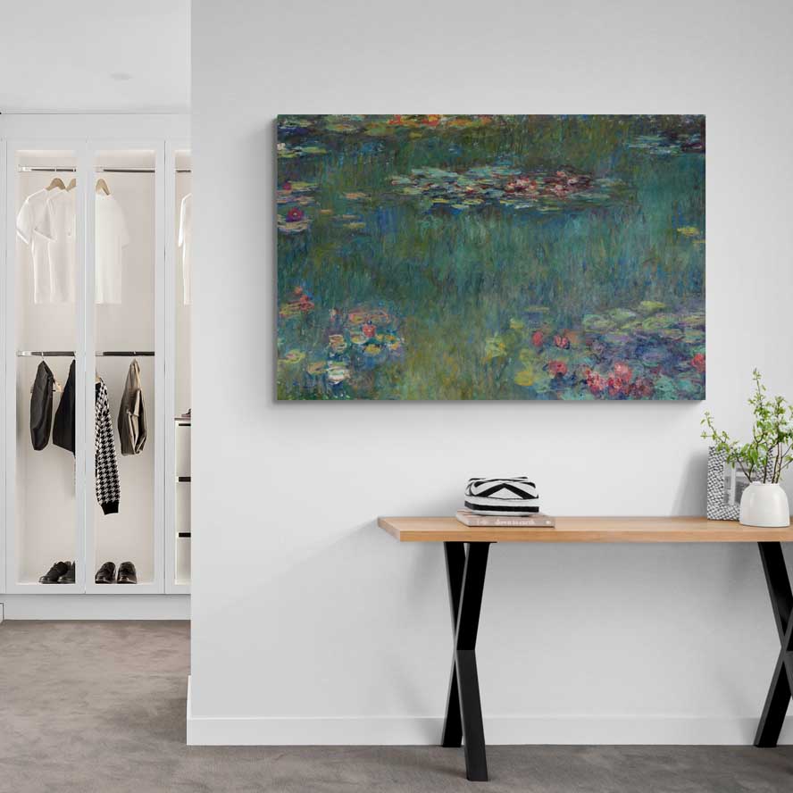The Water-Lily Pond, Green Reflections 1920-1926 by Claude Monet wall art from Glam Wall Art