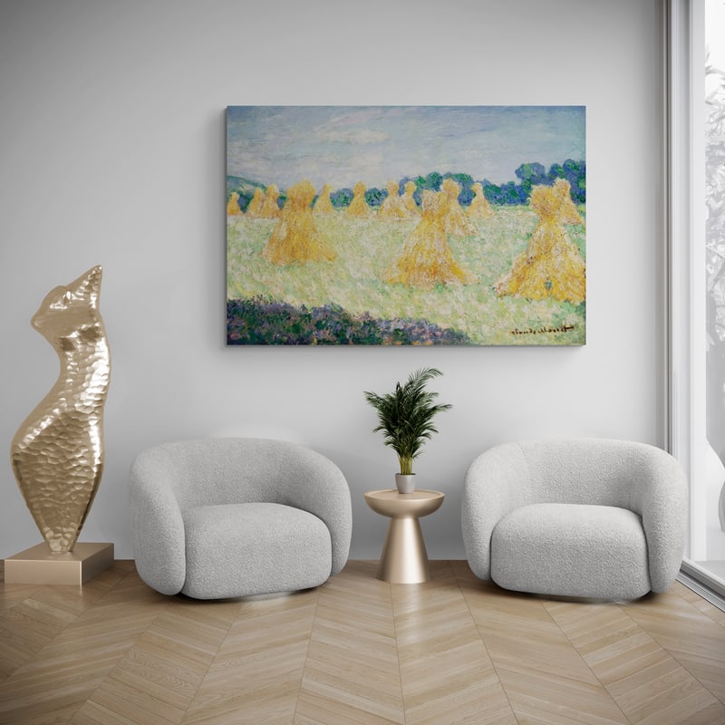 The Young Ladies of Giverny, Sun Effect 1894 by Claude Monet wall art from Glam Wall Art