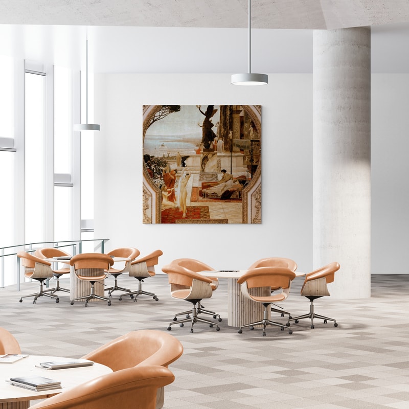 Theater in Taormina by Gustav Klimt wall art in a office