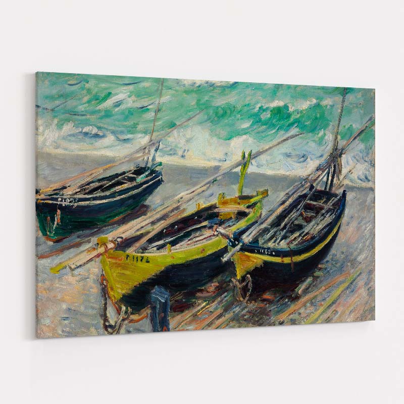 Three Fishing Boats 1886 by Claude Monet wall art