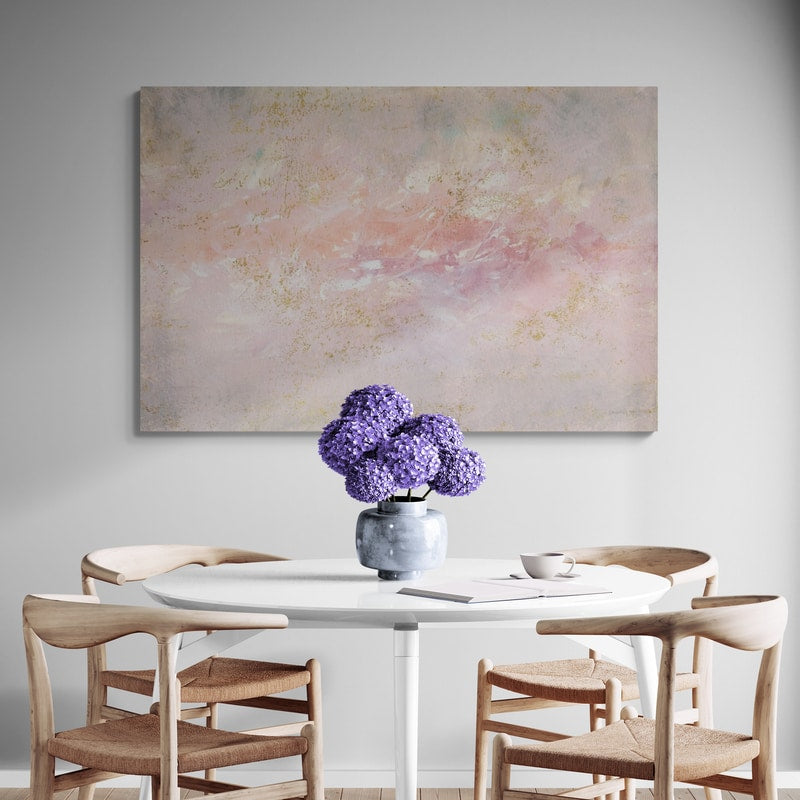 Through Fog Blush And Gold by Danhui Nai wall art from Glam Wall Art