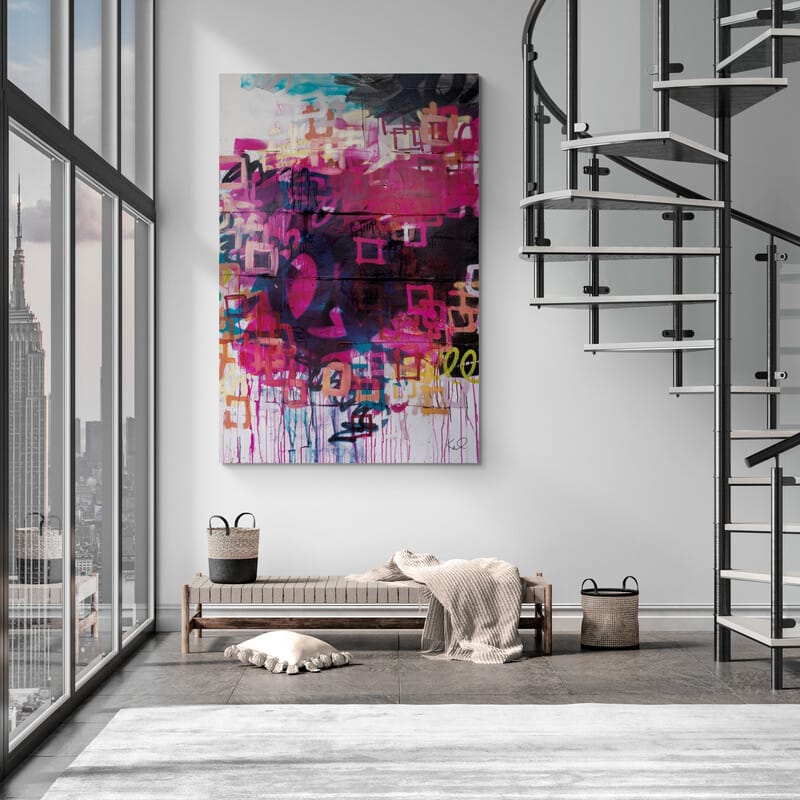 Ticking All The Boxes II by Kent Youngstrom wall art in a living room