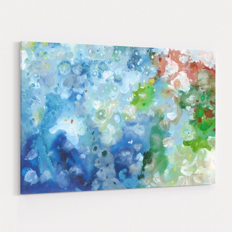 Tidepool Sparkle Pink Blue by Danhui Nai wall art