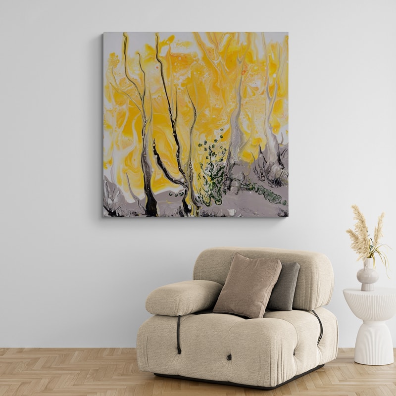 Touch of Fleece by Marina Strijakova wall art in a living room