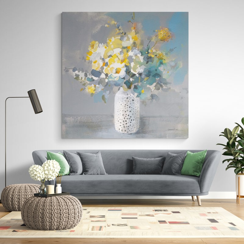 Touch Of Spring I by Danhui Nai wall art in a living room